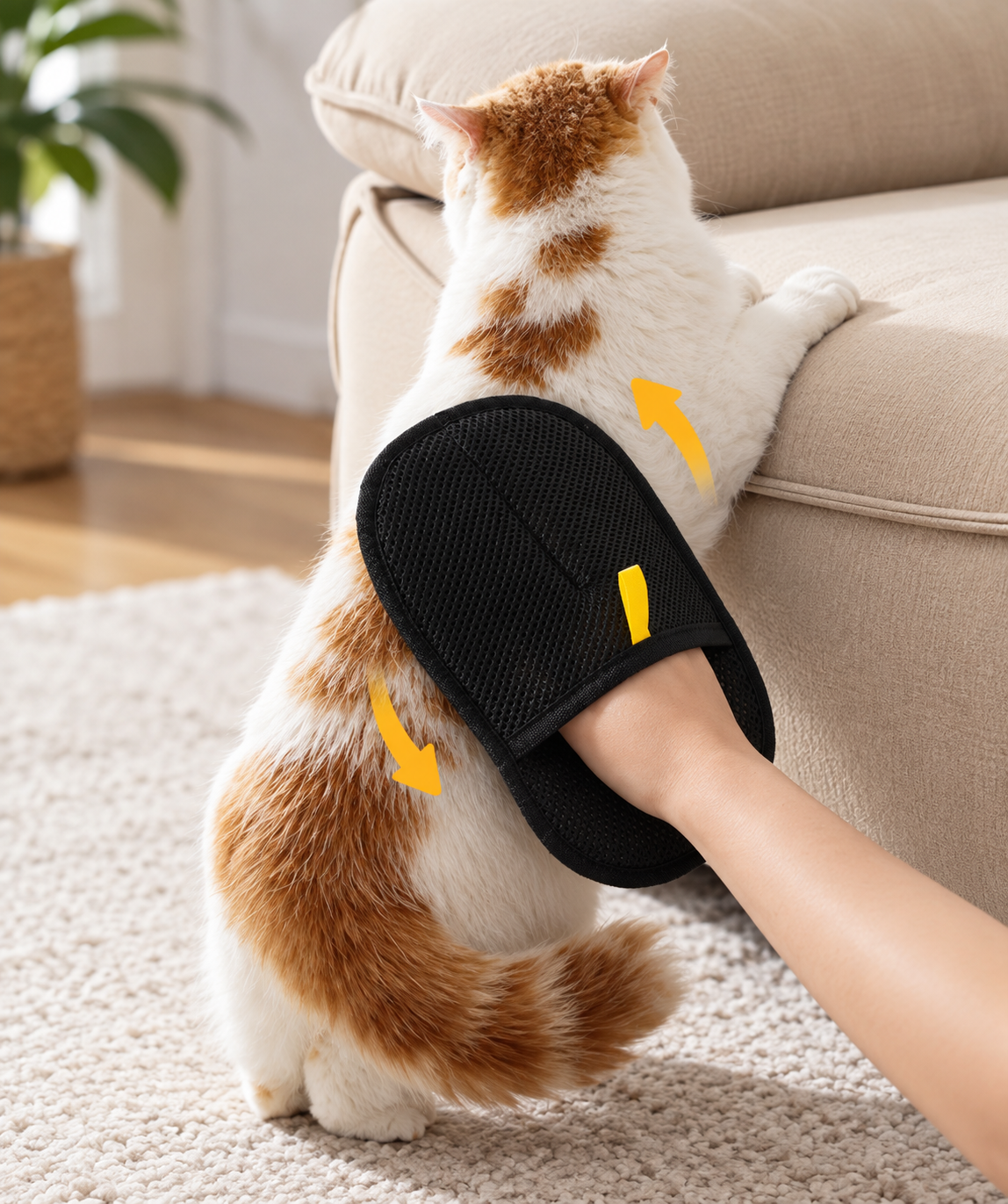 Pet Grooming Glove for Cats & Dogs - Image 2